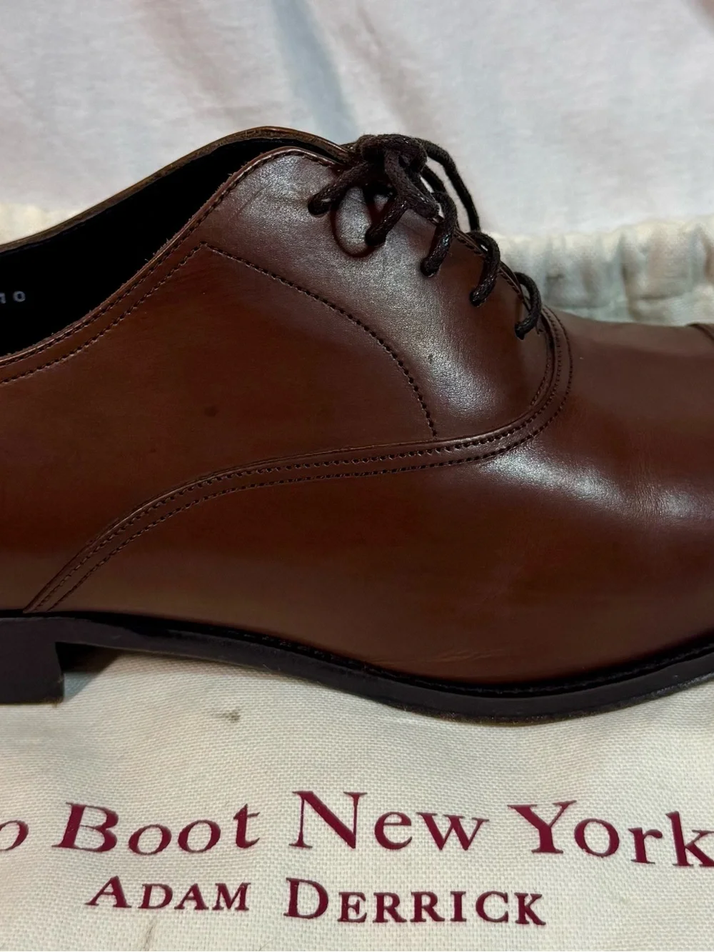 To Boot New York Brown Leather Plain-Toe Derby